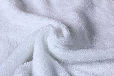 Luxury Cotton Hotel & Spa Hand Towel 16"x30" Set of 6 100% Ring Spun - Organic Eco-Friendly (Hand Towels, White)